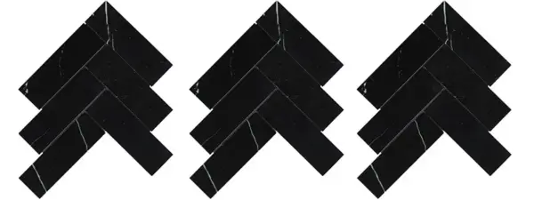 Arkia Nero Marquina Herringbone Arkia Nero Marquina Herringbone