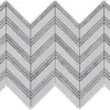 Arkia Thassos Chevron w/Carrara Trim Arkia Thassos Chevron w/Carrara Trim