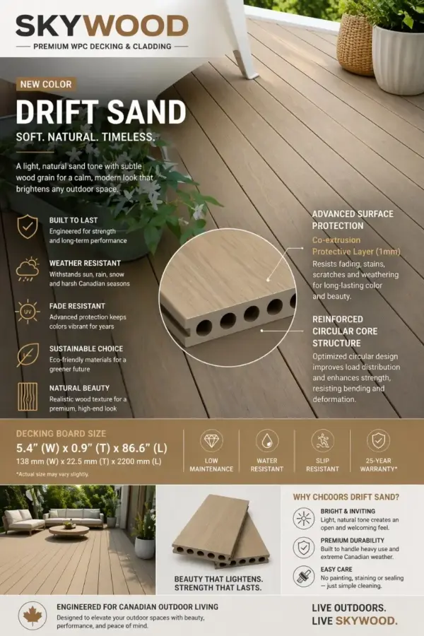 Skywood Drift Sand - Outdoor Decking