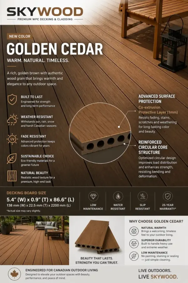 Skywood Golden Cedar - Outdoor Decking Skywood Golden Cedar - Outdoor Decking